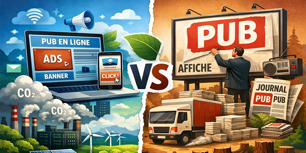 Publicité traditionnelle ou digitale éco-responsable